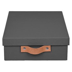 Caja organizadora plana cartón rígida S grafito Hacks&Racks