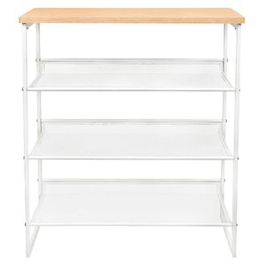 Zapatero malla 4 niveles 76x64x33cm blanco Hacks&Racks
