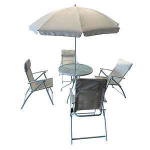 Set terraza 4 personas Tropea greige Ouzten