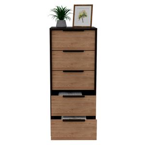 Cómoda 5 cajones Kaia wengue/ miel