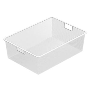 Canasto malla marco deco blanco 18.5x52.7x42.7cm Hacks&Racks