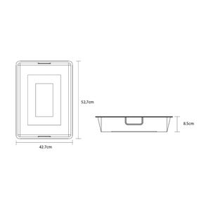 Canasto malla marco deco grafito 8.5x52.7x42.7cm Hacks&Racks