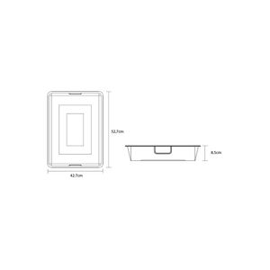 Canasto malla marco deco blanco 8.5x52.7x42.7cm Hacks&Racks