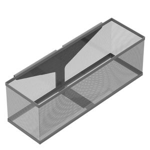 Canasto malla riel alto grafito 13.4x42.4x14.2cm Hacks&Racks