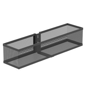 Canasto malla riel bajo grafito 9.7x42.4x10.3cm Hacks&Racks