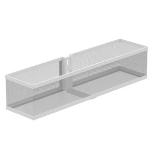 Canasto malla riel bajo blanco 9.7x42.4x10.3cm Hacks&Racks