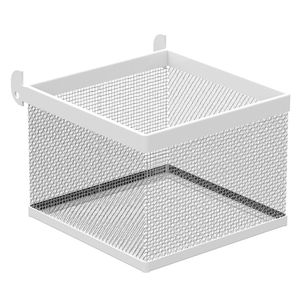 Canasto organizador simple tablero blanco 10x10.2x7.5cm Hacks&Racks