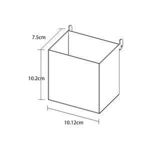 Canasto organizador simple tablero blanco 10x10.2x7.5cm Hacks&Racks