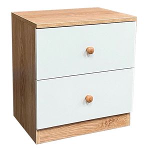 Mesa de noche 2 cajones 45x40x29.7cm blanco M+Design