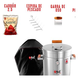 Combo barril ahumador mediano Basik + accesorios In Grill
