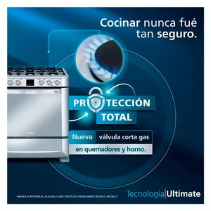 Estufa a gas Mabe eléctrico EMC7630NFX0 gris