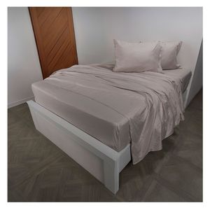 Juego sábanas extradoble microfibra emboss beige perla Wamsutta