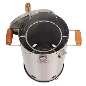 Asador a carbón Mercury manijas madera 46x52x46cm Volcano