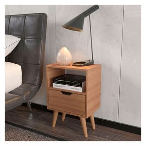 Mesa de noche 1 puerta 54x36x25.8cm Essen almendra Muebles 2020