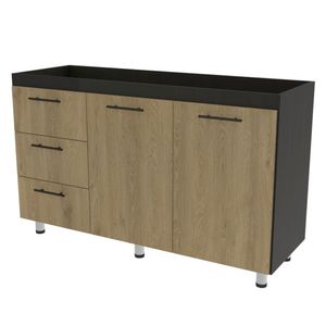 Cocina integral Serra 150cm wengue/firenze derecha 5 puertas Moduofi