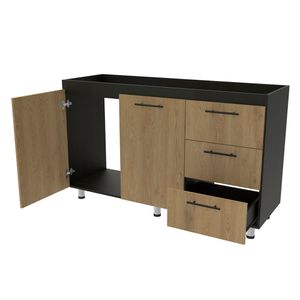 Cocina integral Serra 150cm wengue/firenze izquierda 5 puertas Moduofi