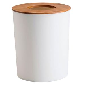 Basurero bambú/blanco 7L Cotidiana