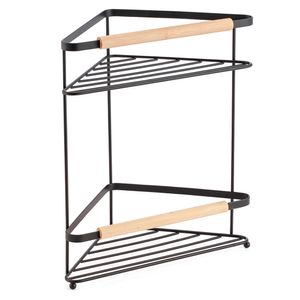 Organizador baño 2 pisos triangular 32.9x20x20cm Cotidiana