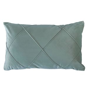 Cojín velvet 30x50cm drapeado verde claro Wamsutta