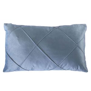 Cojín velvet 30x50cm drapeado azul cielo Wamsutta