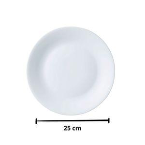 Vajilla redonda vidrio opal x16piezas Acento