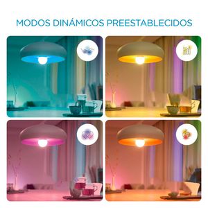 Set 3 bombillos inteligentes RGB Wiz