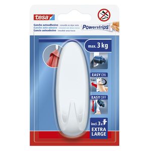 Gancho Powerstrip XL ovalado blanco Tesa