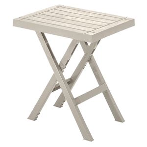 Mesa plegable Baru rectangular taupe plástico 60x50x73.2 cm Rimax
