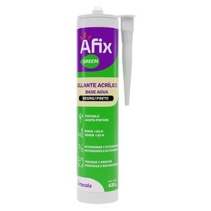 Sellante acrílico negro 430g Afix