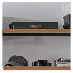 Caja organizadora plana cartón rígida M grafito Hacks&Racks