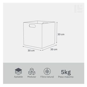 Caja organizadora madera con asas blanco Hacks&Racks