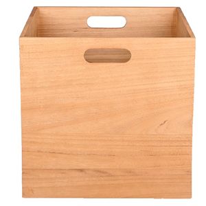 Caja organizadora madera con asas natural Hacks&Racks