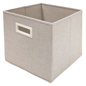 Canasto plegable alto textil arena 30x30x30cm Hacks&Racks