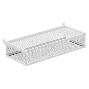 Bandeja malla metal tablero 4.5x25x10cm blanco Hacks&Racks