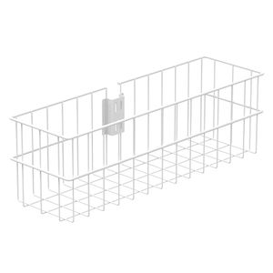 Canasto metal riel alto blanco Hacks&Racks