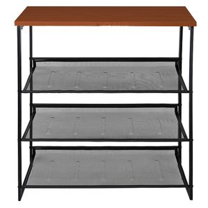 Zapatero malla 4 niveles 76x64x33cm negro Hacks&Racks