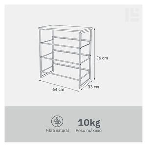 Zapatero malla 4 niveles 76x64x33cm negro Hacks&Racks