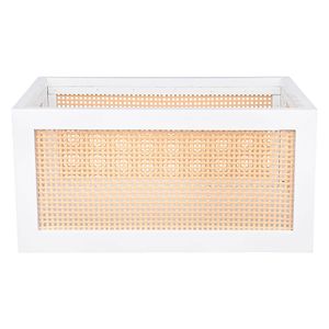 Canasto rígido alto blanco/madera S 15x30x20cm Hacks&Racks