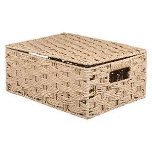 Caja organizadora rígida papel tejido S natural Hacks&Racks