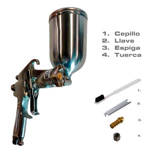 Pistola de gravedad para pintar W71G 400 ml Caribe