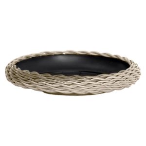 Plato tejido fibra natural 21 cm gris claro Fercon