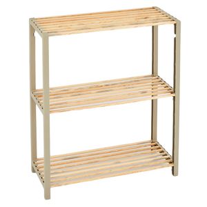 Estante 3 niveles beige 78x65x29cm Fixwood