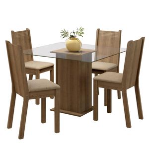 Comedor 4 sillas 77x80x80 cm Lucia M+Design