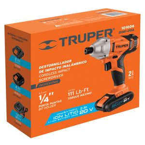 Destornillador inalámbrico 1/4'' Truper