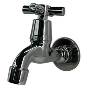 Llave lavadero cruz polímero cromo Pmb