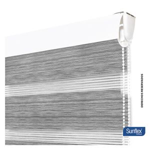 Cortina enrollable Roller dúo 180x170 cm gris texturizado Sunflex