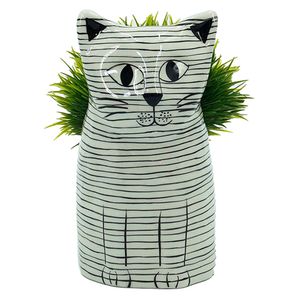 Planta artificial con maceta gato raya Outzen