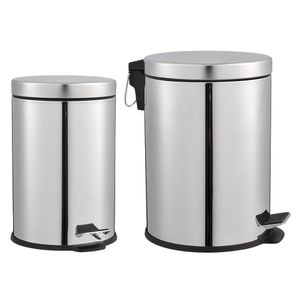 Pack Basurero Pedal Metalico 4.5Lt + 2.8