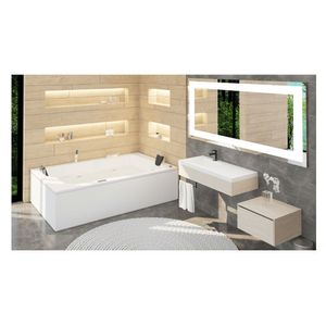 Jacuzzi Venecia portátil con mantenedor de temperatura 190x120x55 cm blanco Wai