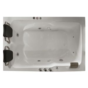 Jacuzzi Providencia de empotrar con mantenedor de temperatura 183x124x55 cm blanco Wai